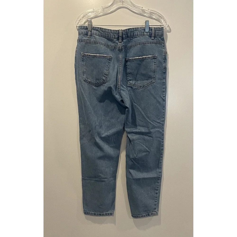 Denim Co Womens High Rise Straight Leg Jeans Medium Wash Blue Size 8 8188-084257
